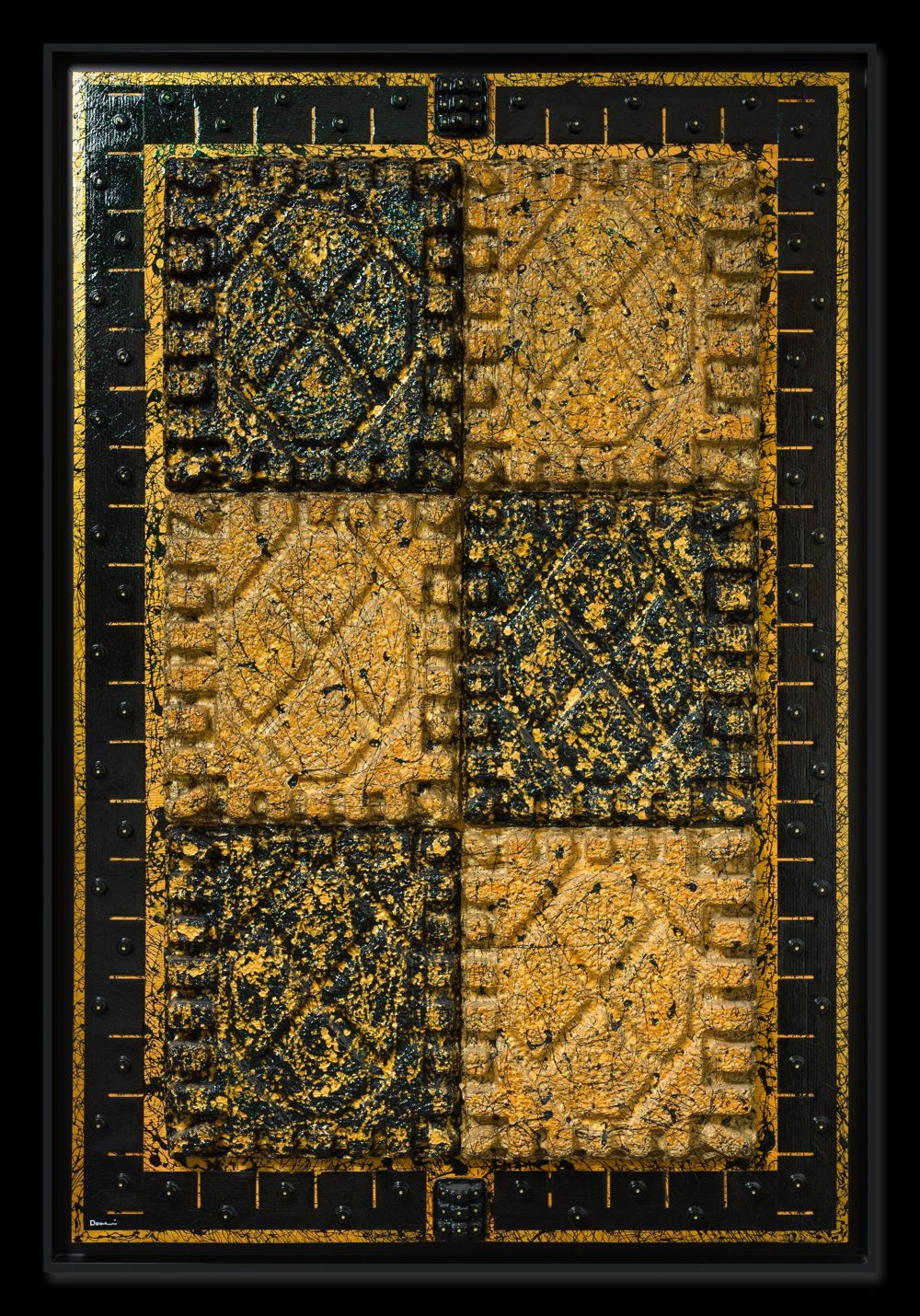 AURUM NIGRUM, Mixed media on canvas, 100 × 150 cm