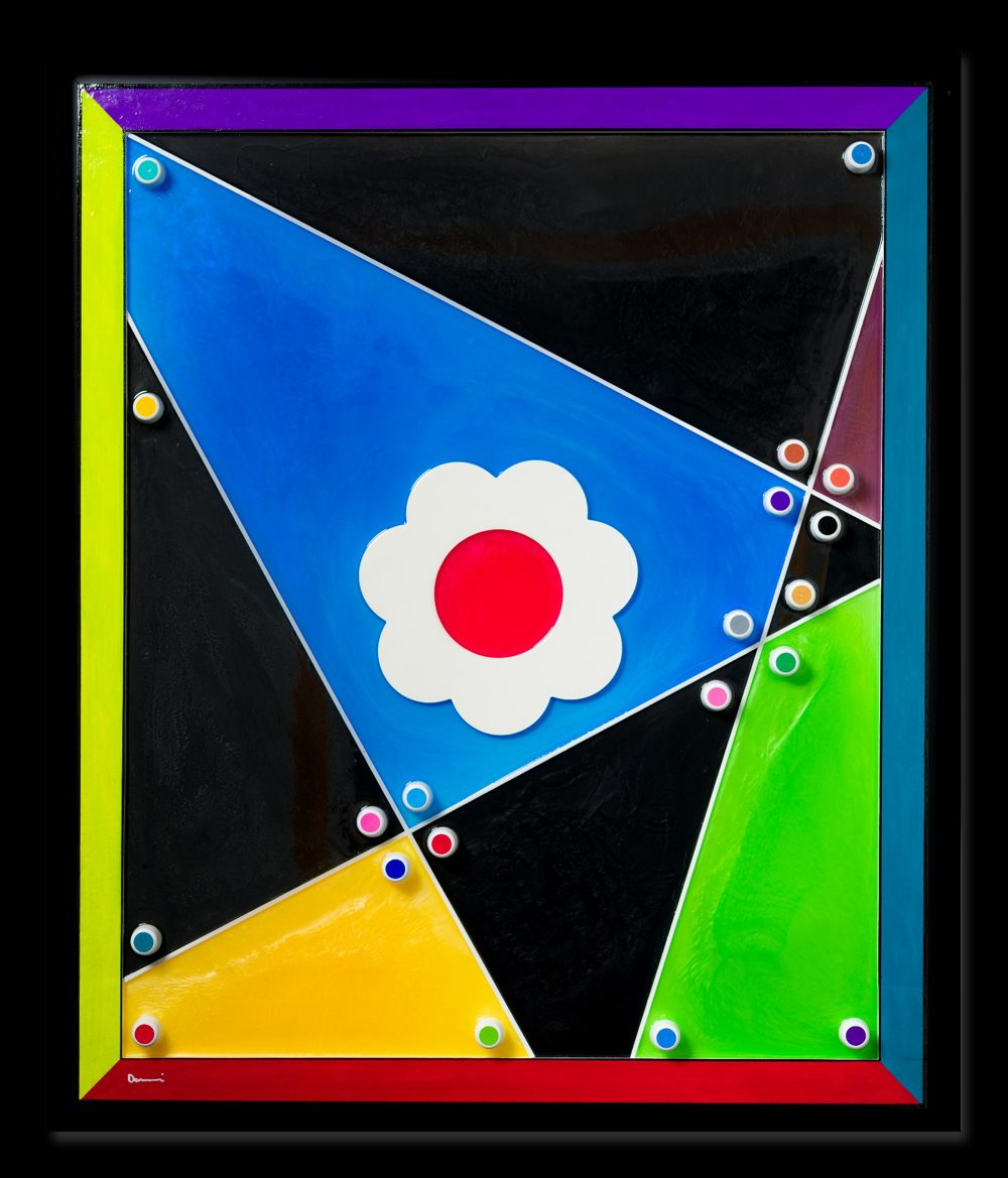 FLOS, Mixed media on canvas, 100 × 120 cm