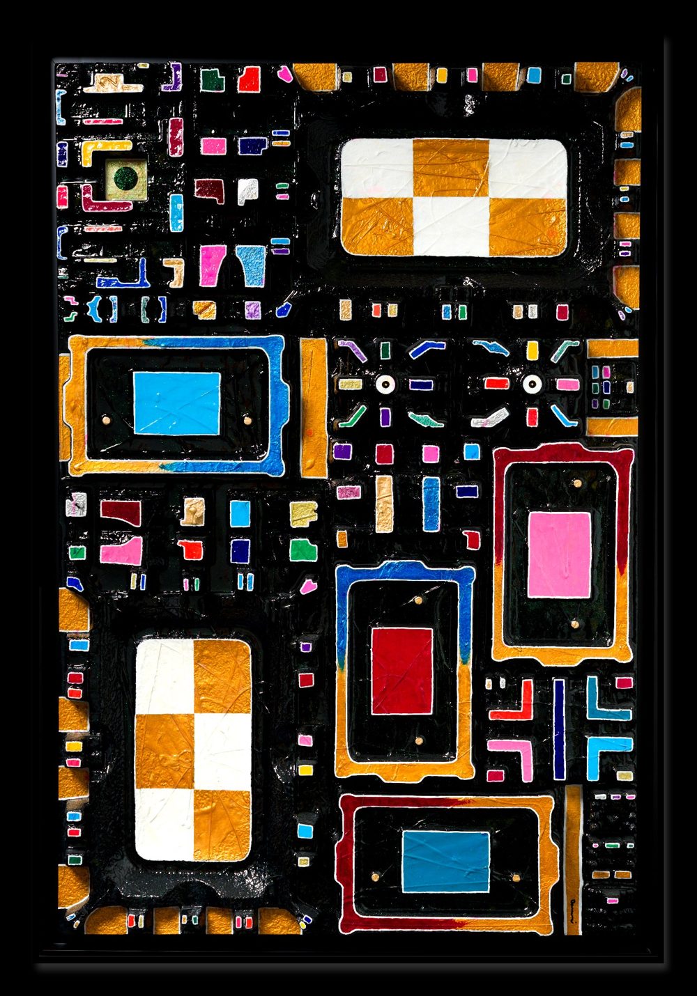 LABYRINTHUS, Mixed media on canvas, 100 × 150 cm