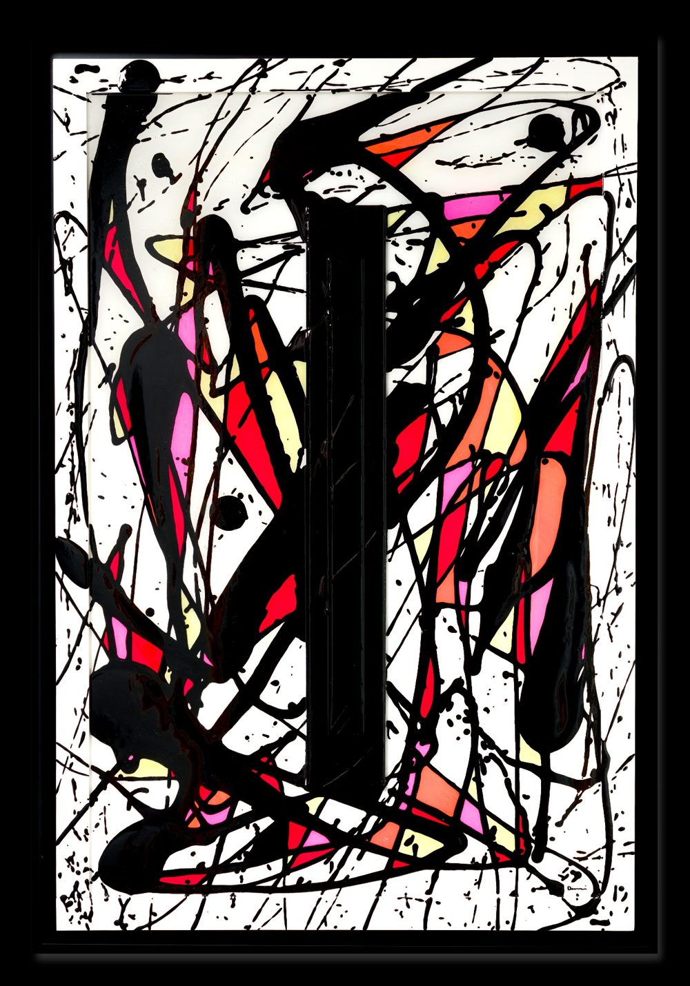 SPLASH, Mixed media on canvas, 100 × 150 cm